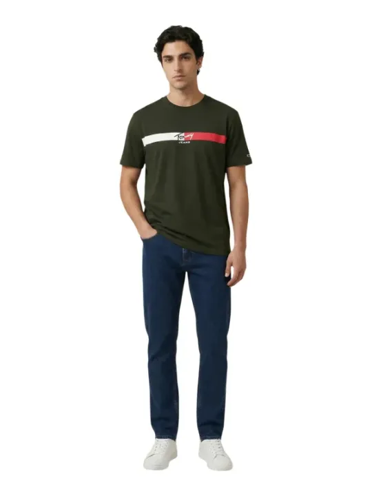 Tommy Hilfiger Jeans Herren T-Shirt Grün | online kaufen