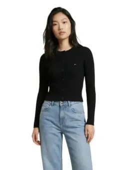 Tommy Hilfiger Jeans Damen Cardigan Schwarz | online kaufen