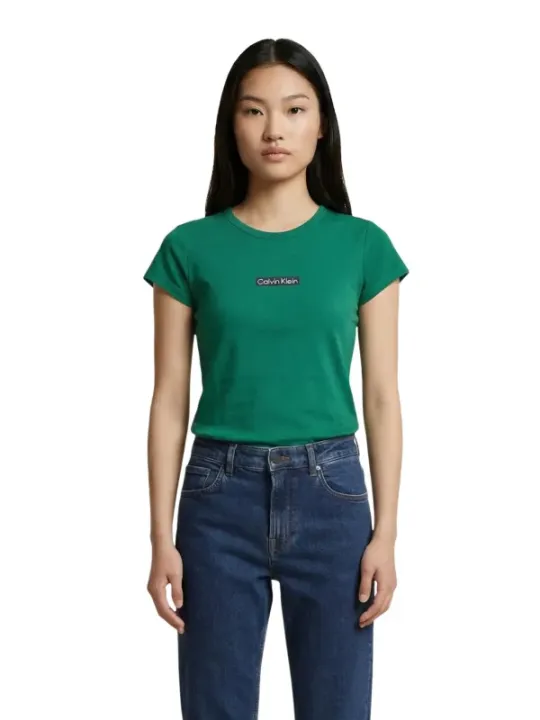 Calvin Klein Jeans Damen T-Shirt Grün | online kaufen
