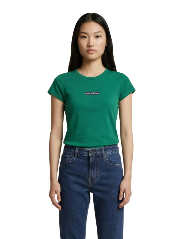 Calvin Klein Jeans Damen T-Shirt Grün | online kaufen