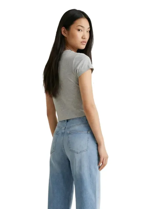 Calvin Klein Jeans Damen T-Shirt Grau | online kaufen