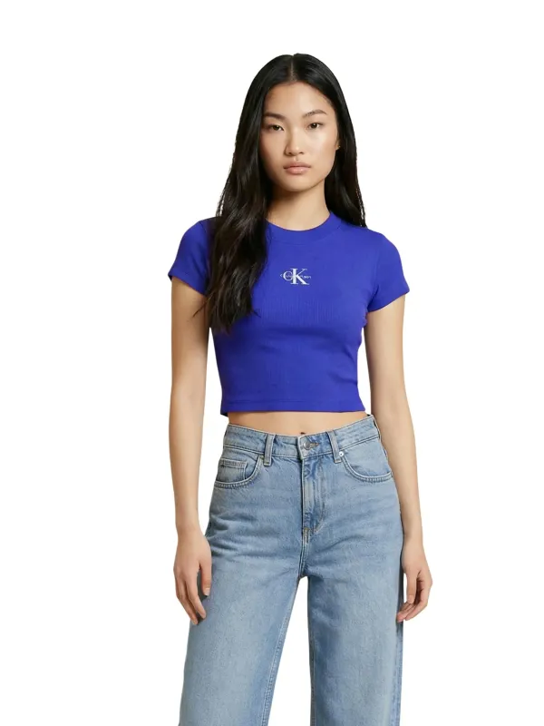 Calvin Klein Jeans Damen T-Shirt Blau | online kaufen