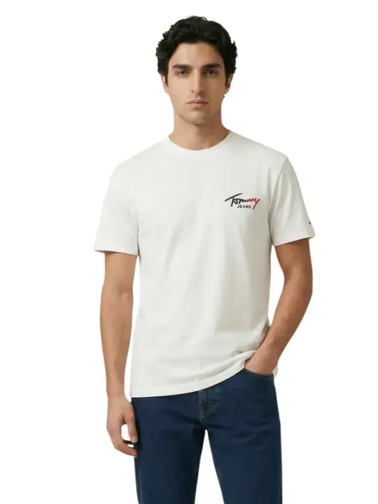 Tommy Hilfiger Jeans Herren T-Shirt Beige | online kaufen