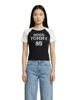 Tommy Hilfiger Jeans Damen T-Shirt Schwarz | online kaufen