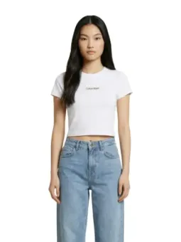 Calvin Klein Damen T-Shirt Weiß mieten - Flex-Fashion
