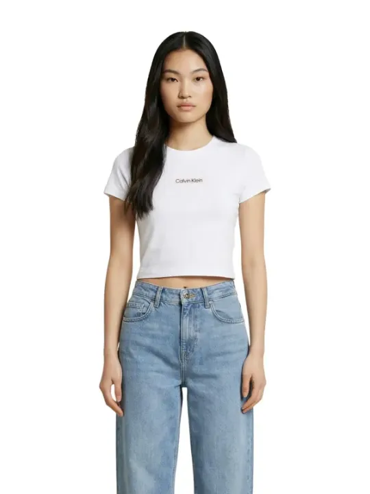 Calvin Klein Jeans Damen T-Shirt Weiß | online kaufen