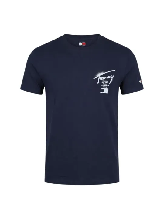 Tommy Hilfiger Jeans Herren T-Shirt Blau | online kaufen
