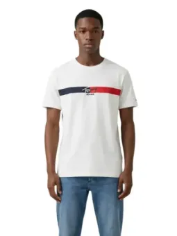Tommy Hilfiger Jeans Herren T-Shirt Weiß | online kaufen