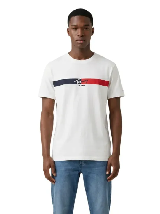Tommy Hilfiger Jeans Herren T-Shirt Weiß | online kaufen