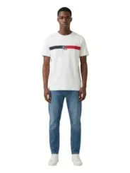 Tommy Hilfiger Jeans Herren T-Shirt Weiß | online kaufen