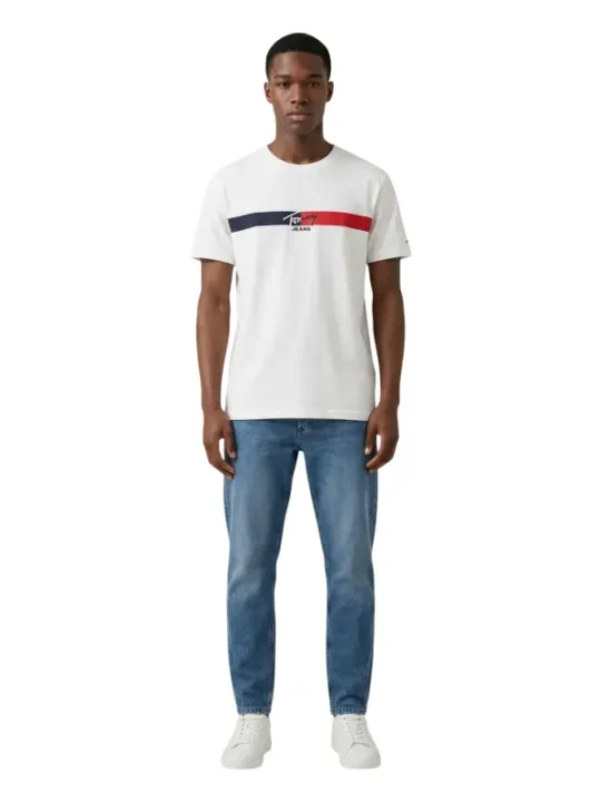 Tommy Hilfiger Jeans Herren T-Shirt Weiß | online kaufen