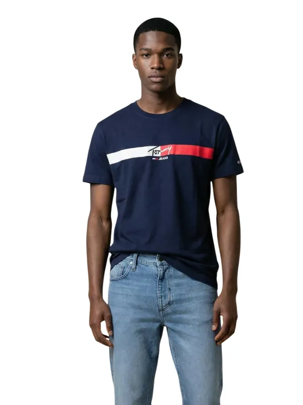 Tommy Hilfiger Jeans Herren T-Shirt Blau | online kaufen