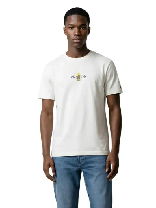 Tommy Hilfiger Jeans Herren T-Shirt Weiß | online kaufen