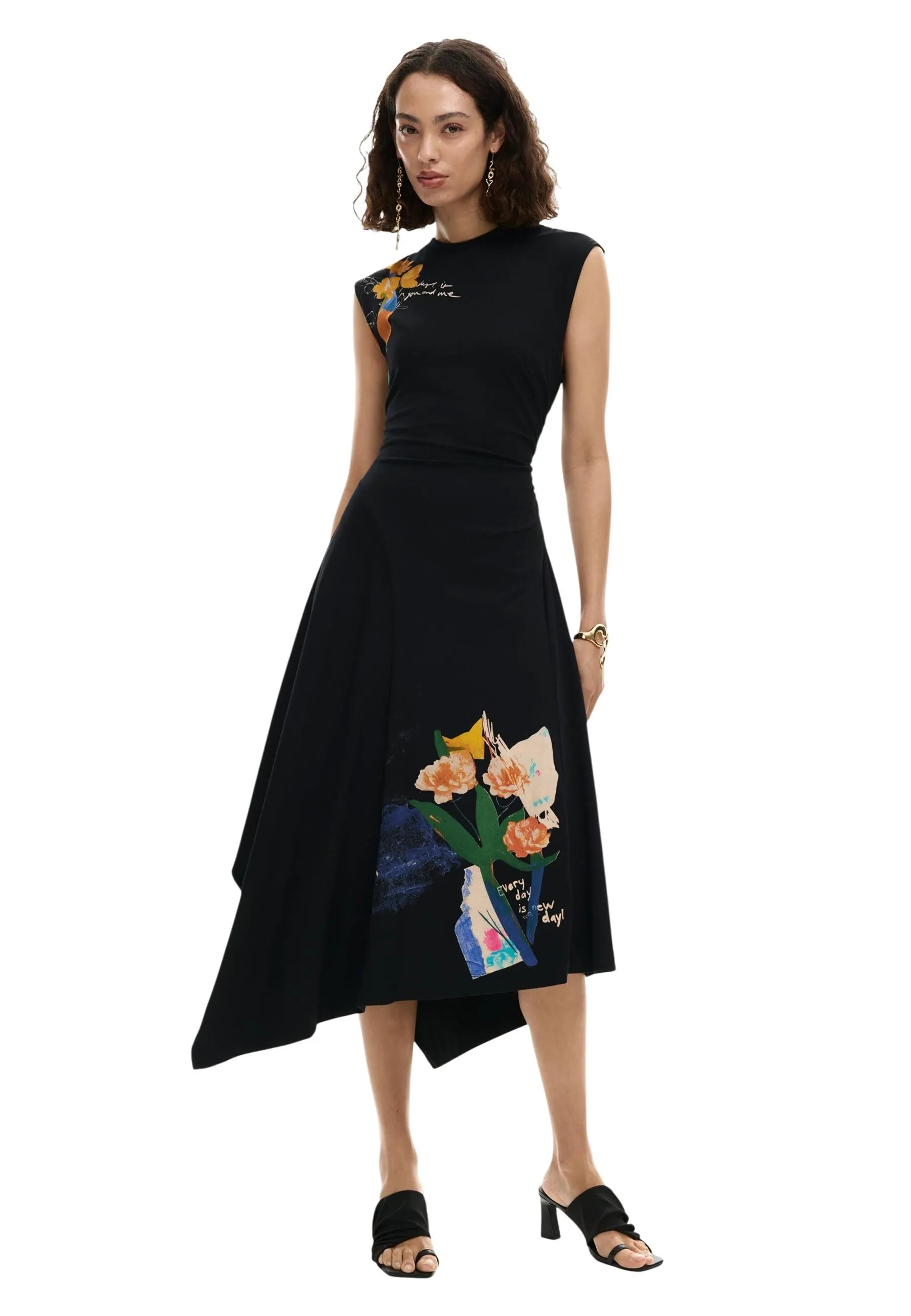Desigual Damen Kleid Schwarz 508871