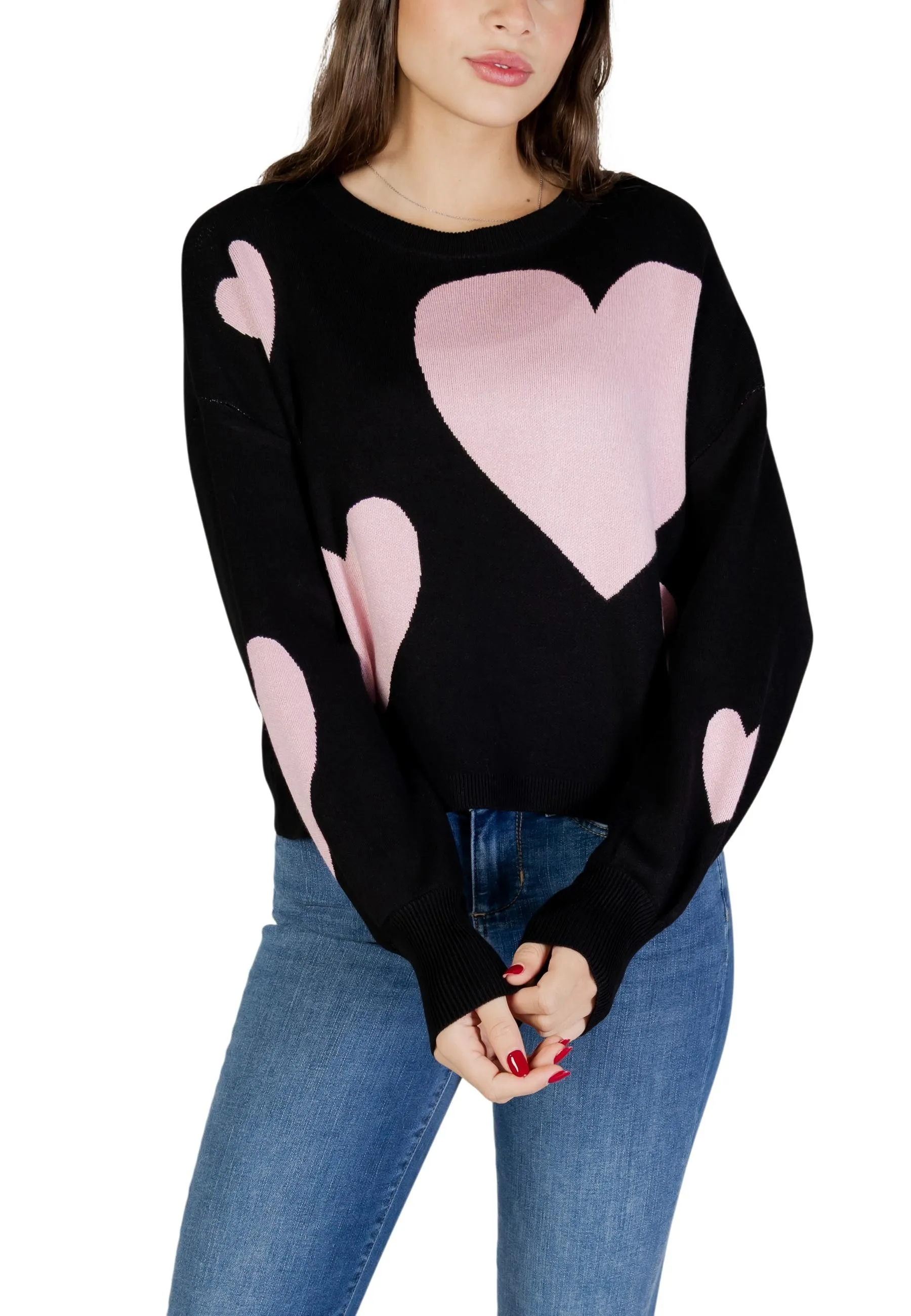 Only Damen Pullover Schwarz 506093
