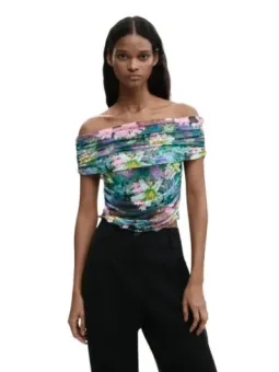Desigual Damen Top Azurblau mieten | Flex-Fashion Verleih