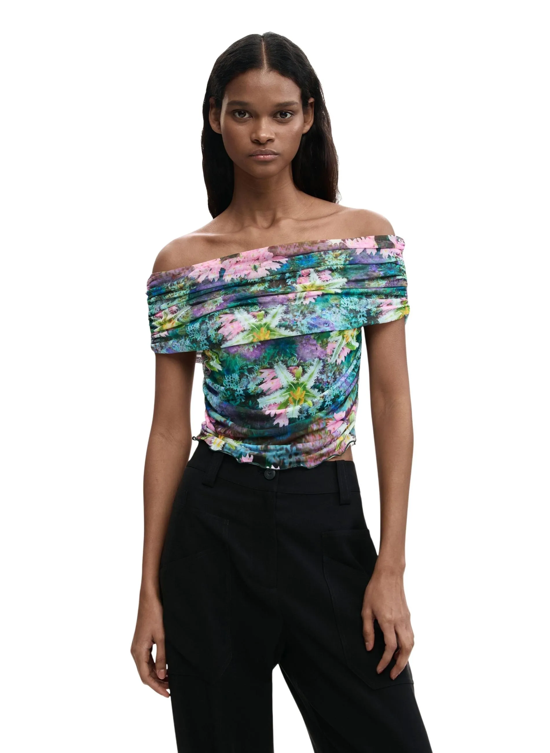Desigual Damen Top Azurblau 508861