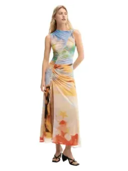 Desigual Damenkleid Orange mieten – Flex-Fashion Verleih
