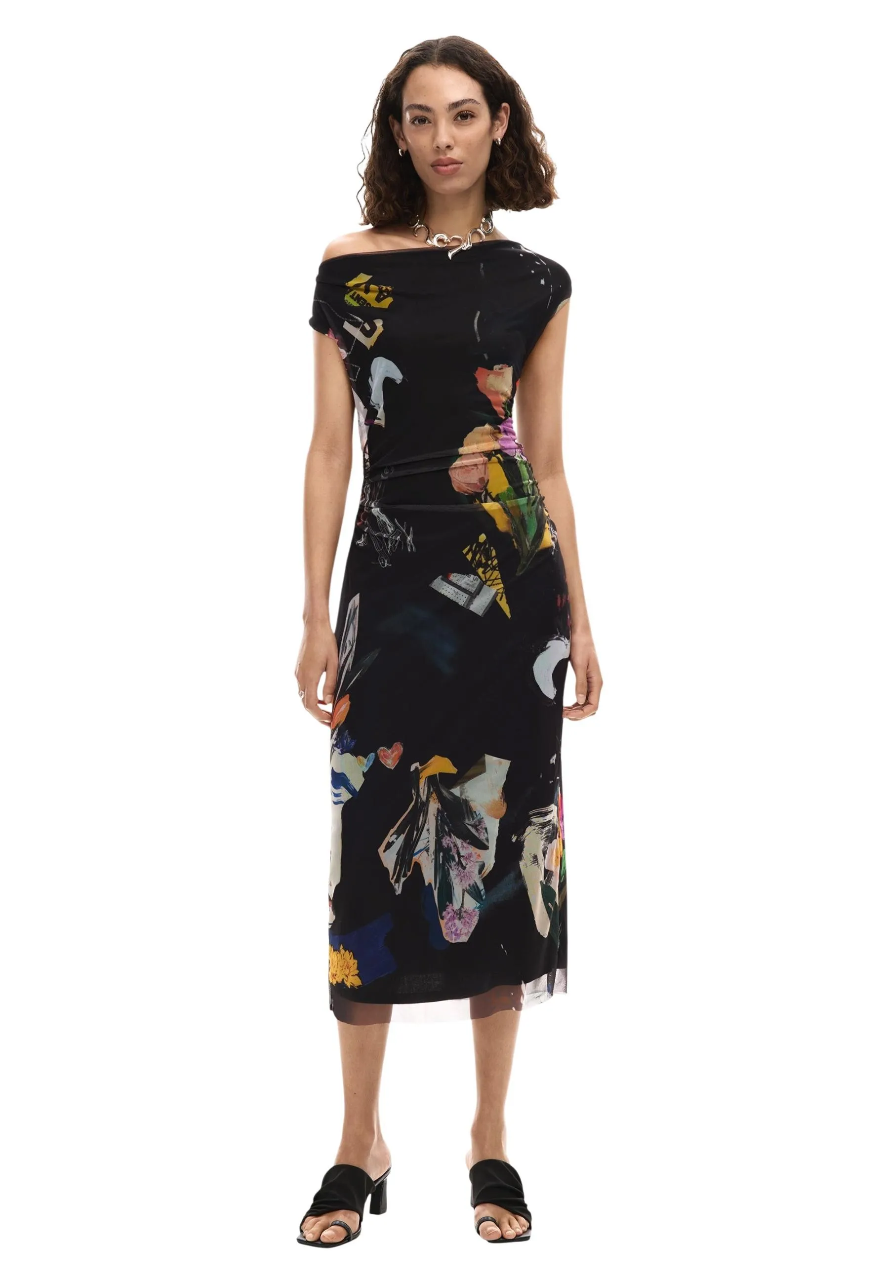 Desigual Damen Kleid Schwarz 508866