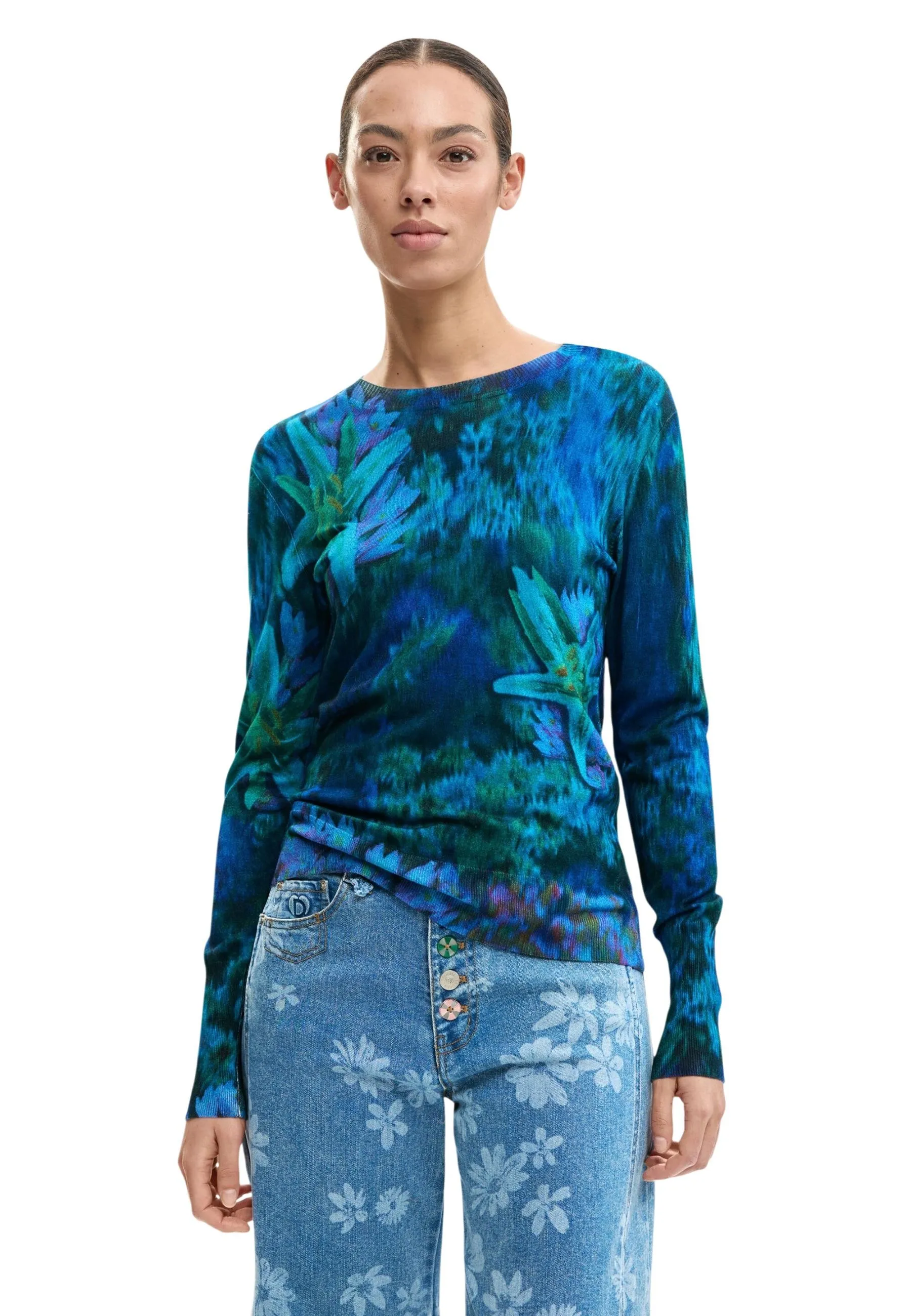 Desigual Damen Pullover Blau 508855