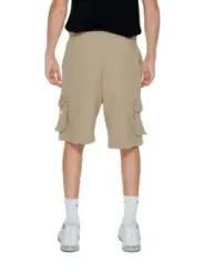 Khaki Cargo-Shorts mit Klettverschluss