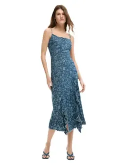 Miete Desigual Damen Kleid Azurblau – Flex-Fashion Verleih
