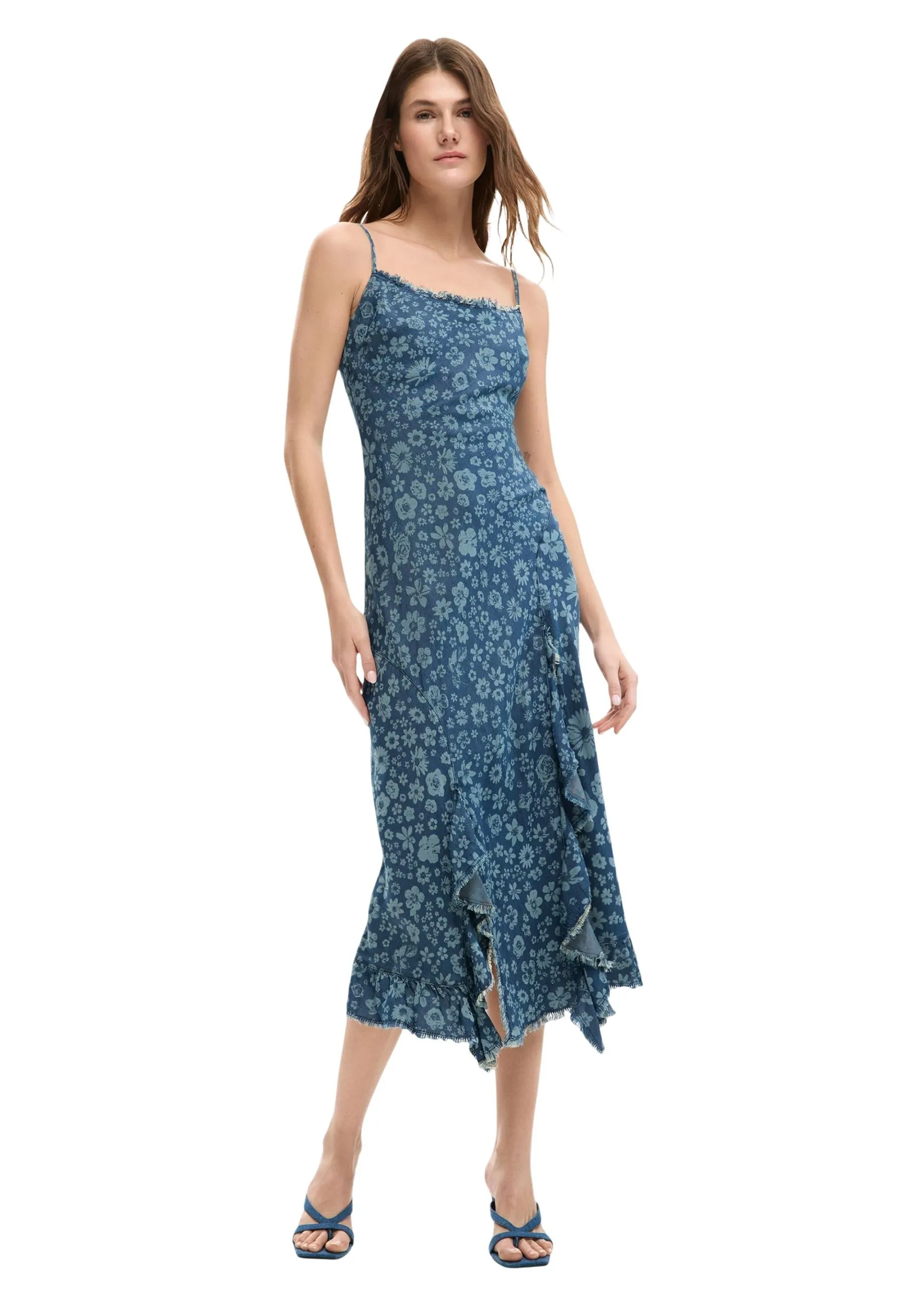 Damen Kleid Azurblau 508872