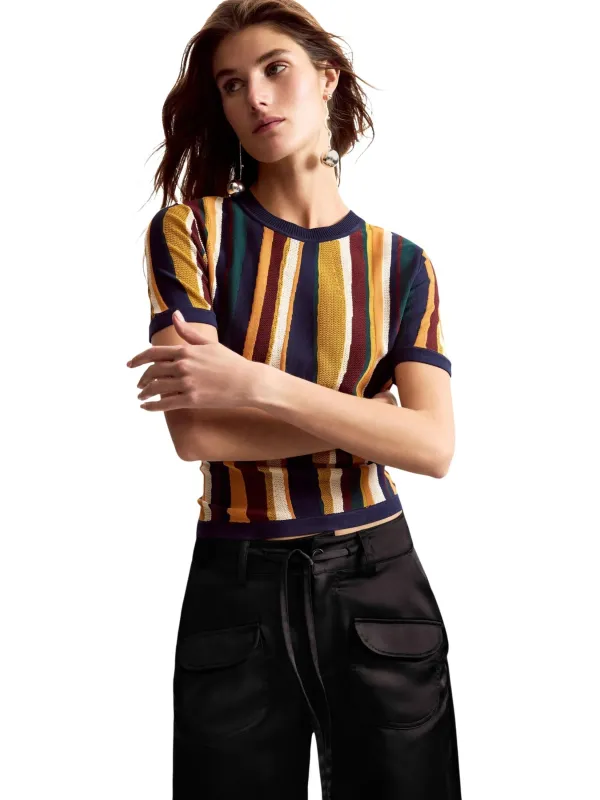 Desigual Damen Senffarben T-Shirt mieten - Flex-Fashion