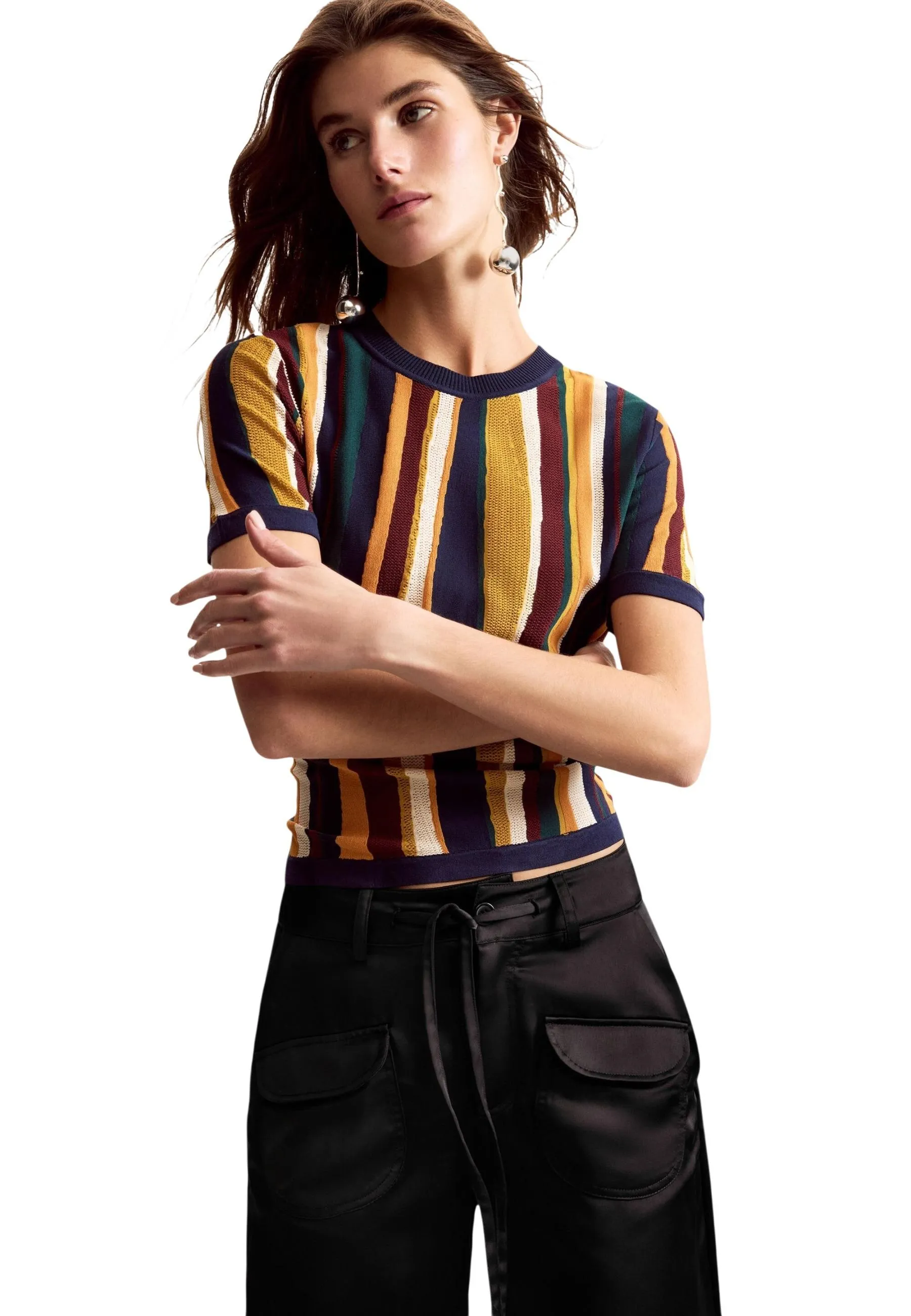 Damen T-Shirt Senffarben 508864
