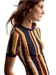 Desigual Damen Senffarben T-Shirt mieten - Flex-Fashion