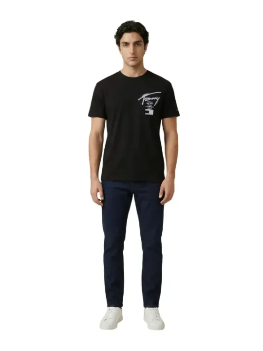 Tommy Hilfiger Jeans Herren T-Shirt Schwarz | online kaufen