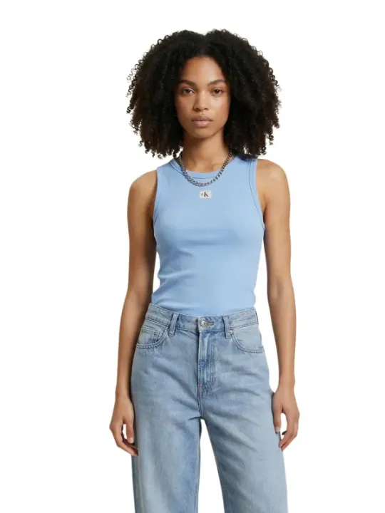 Calvin Klein Jeans Damen Tank-Tops Azurblau | online kaufen