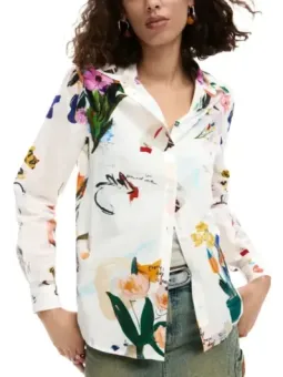 Desigual Damen Hemd Weiß mieten – Flex-Fashion Verleih