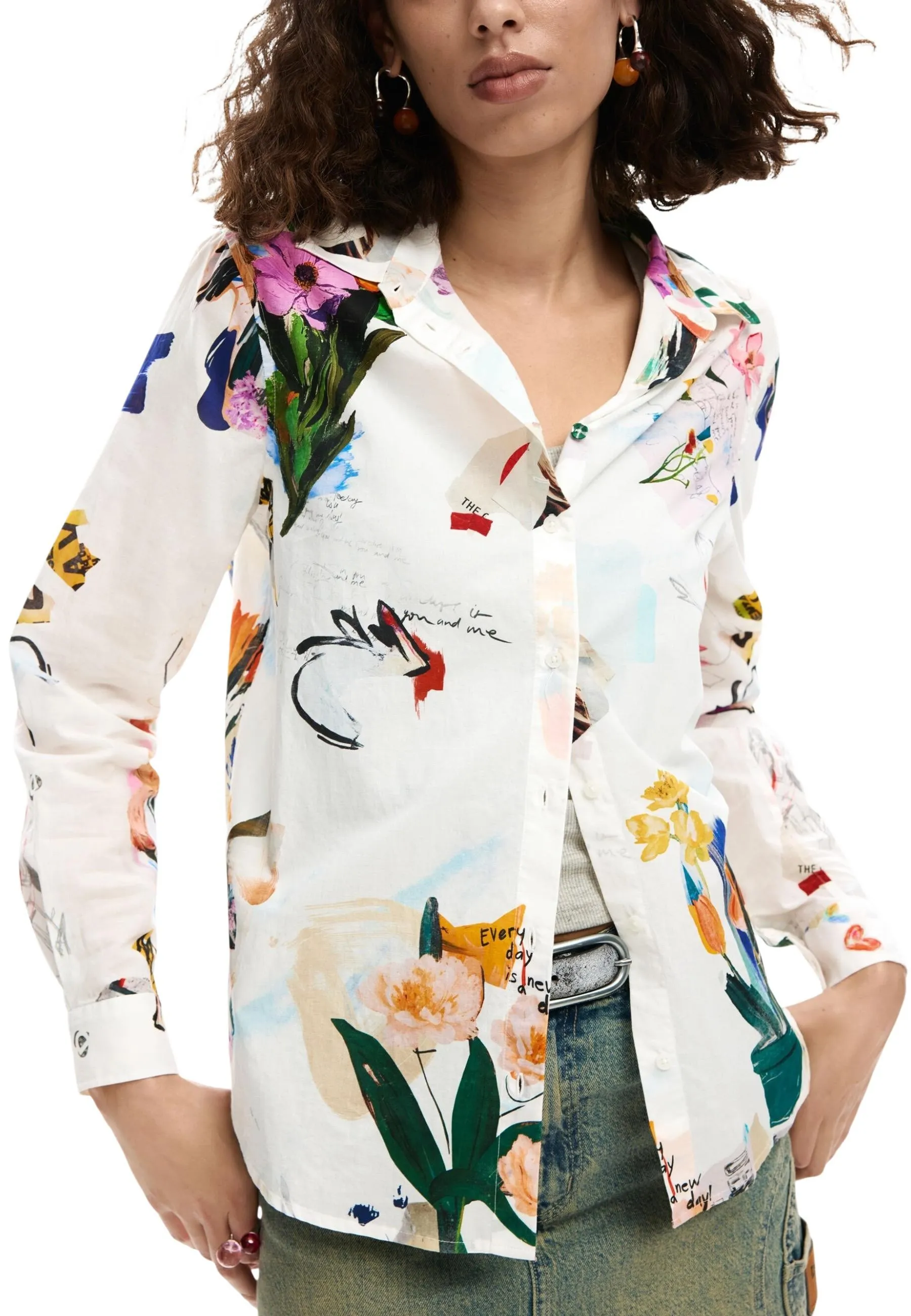 Desigual Damen Hemd Weiß 508658