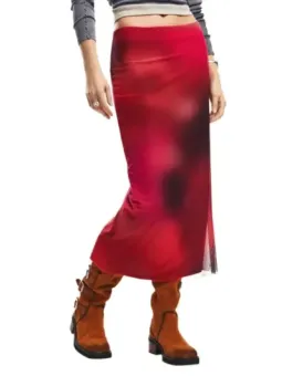 Desigual Damenrock Rot mieten - Flex-Fashion Verleih-Shop
