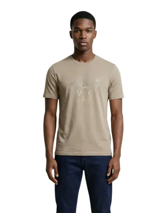Guess Herren T-Shirt Beige | online kaufen