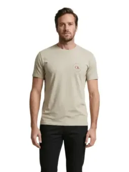 Calvin Klein Jeans Herren T-Shirt Beige mieten - Flex-Fashion