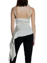 Seidenärmelloses Top mit V-Ausschnitt