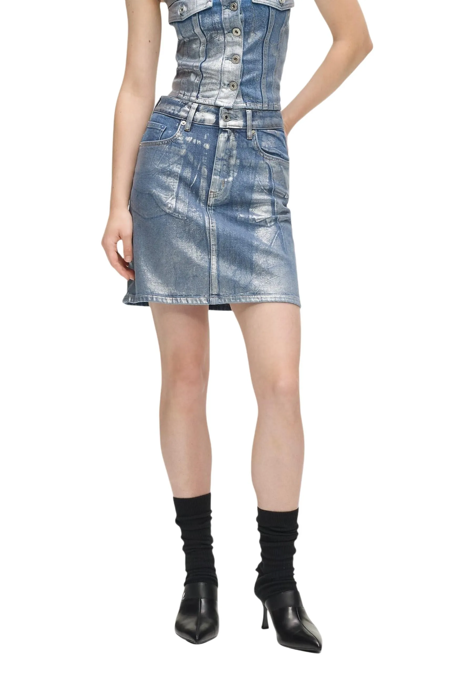 Damen Rock Azurblau 507687