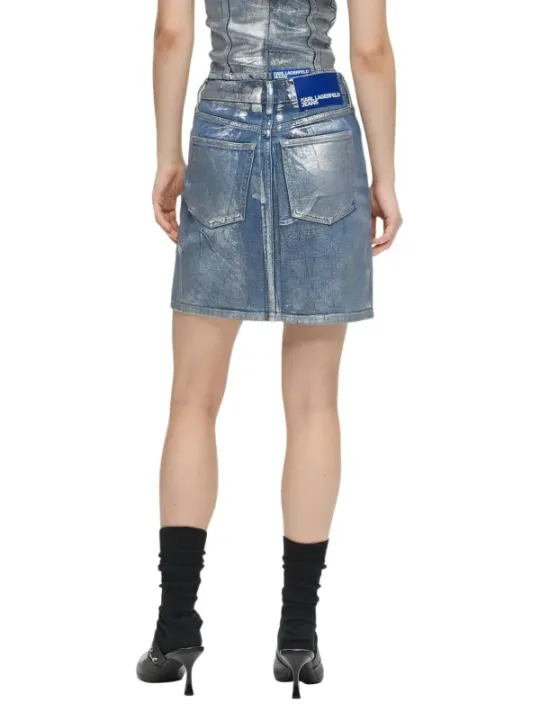 Karl Lagerfeld Jeans Damen Rock Azurblau | online kaufen