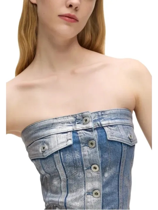 Karl Lagerfeld Jeans Damen Top Azurblau | online kaufen