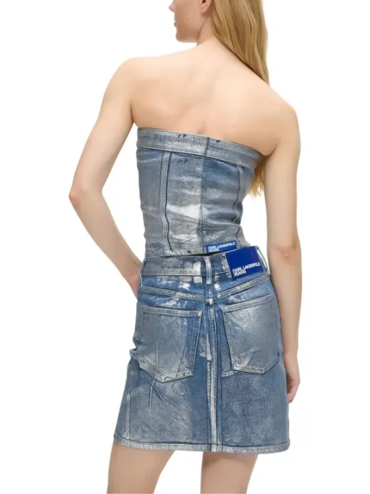 Karl Lagerfeld Jeans Damen Top Azurblau | online kaufen