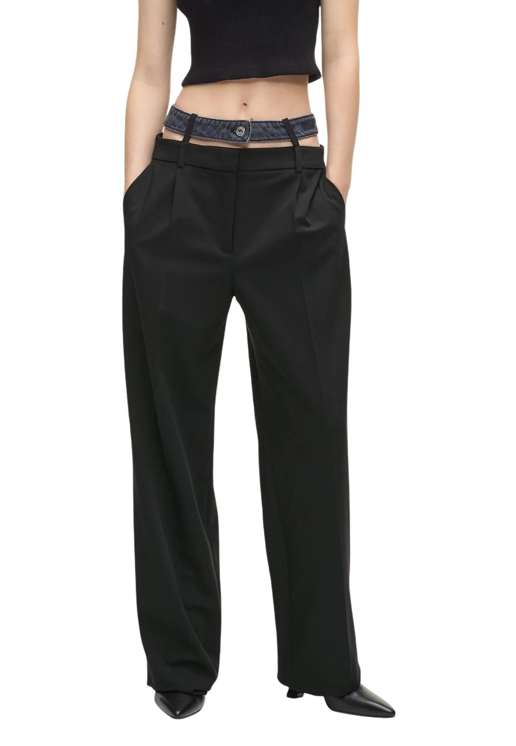 Damen Hose Schwarz 507676