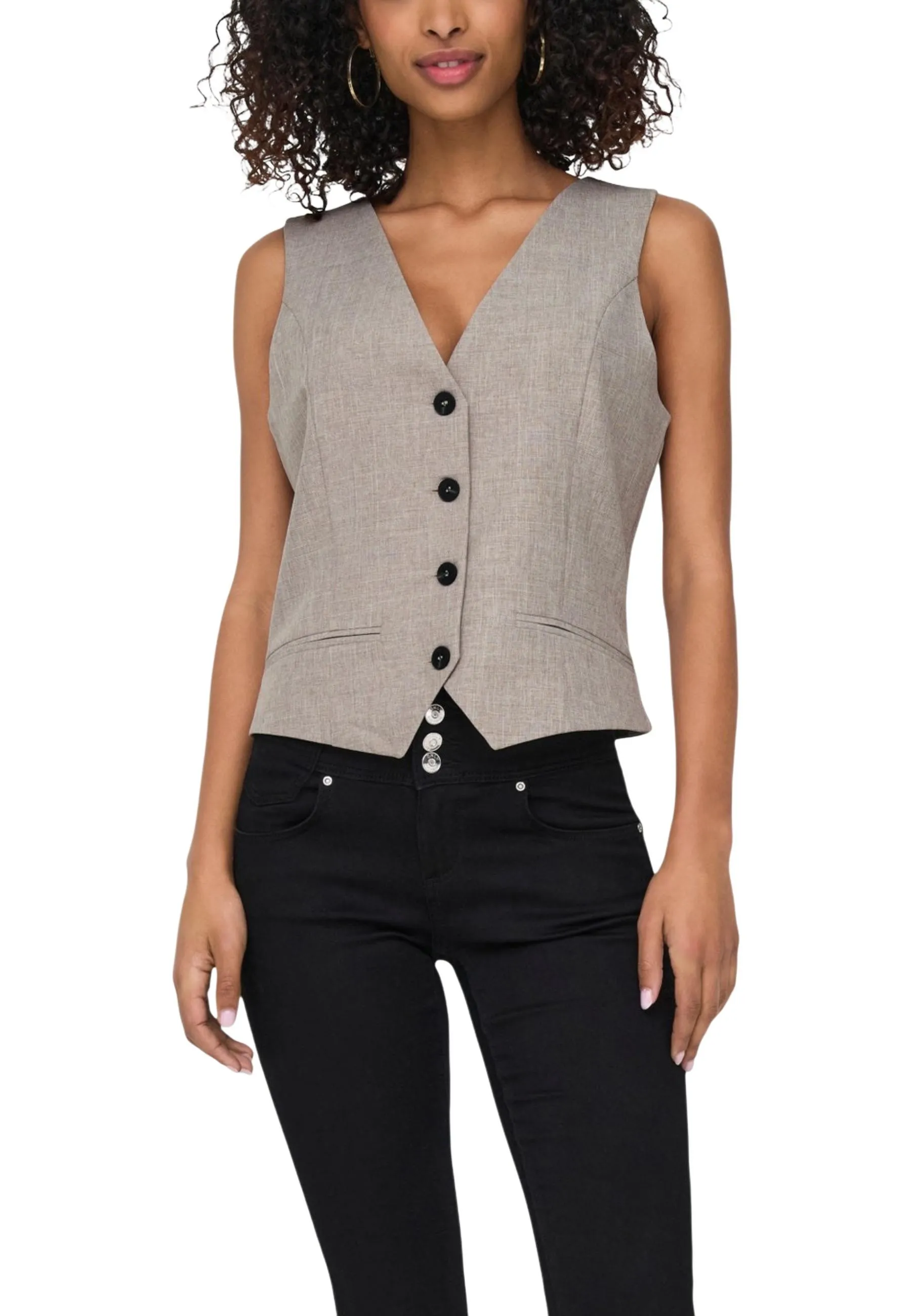 Only Damen Weste Beige 505598
