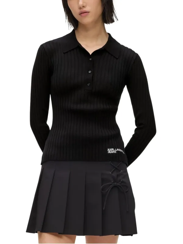 Karl Lagerfeld Jeans Damen Polo Schwarz | online kaufen