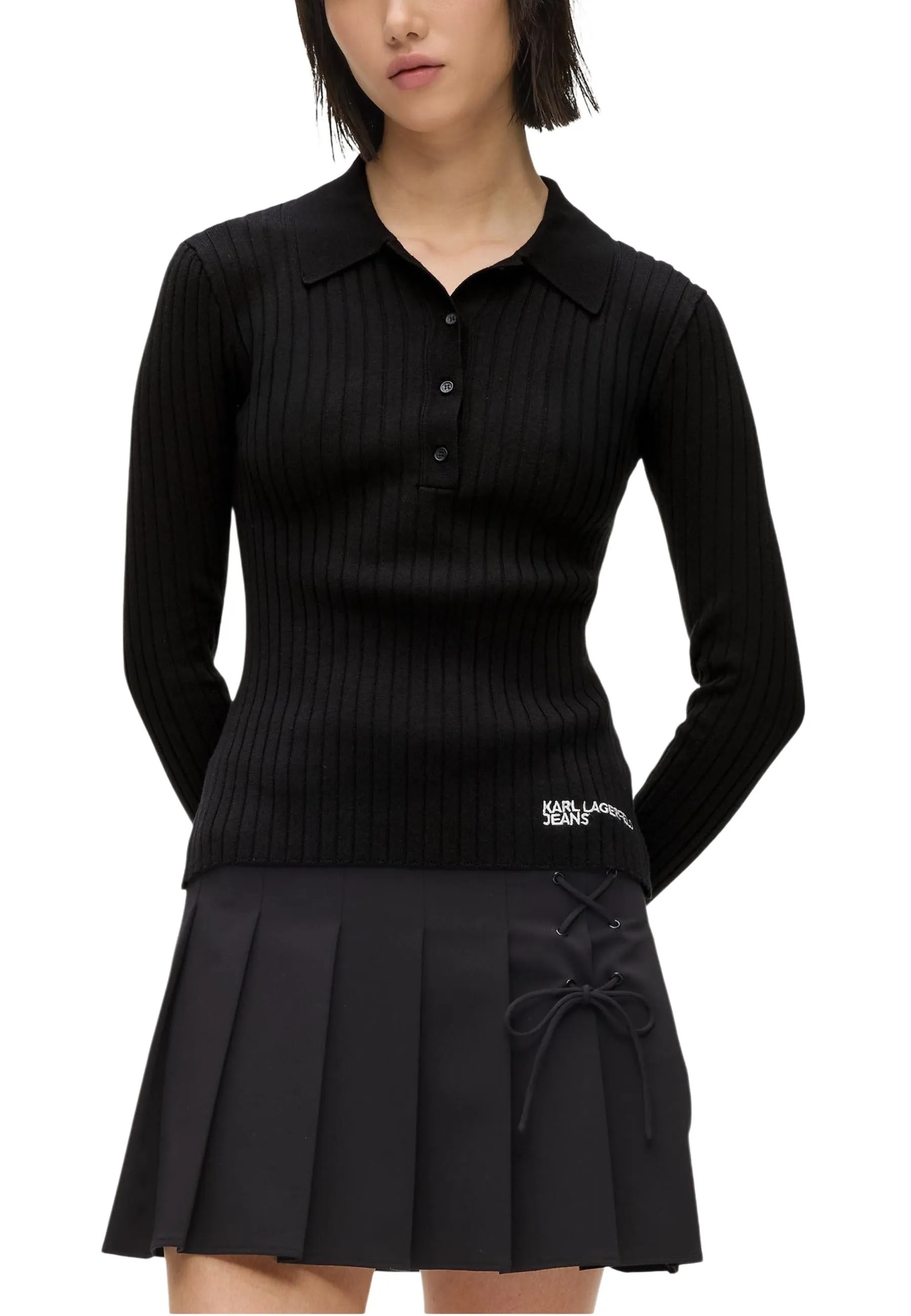 Damen Polo Schwarz 507688