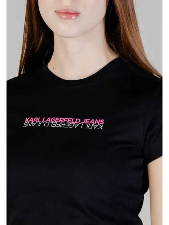 Karl Lagerfeld Jeans Damen T-Shirt Schwarz | online kaufen