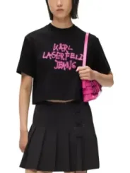 Karl Lagerfeld Jeans Damen T-Shirt Schwarz | online kaufen