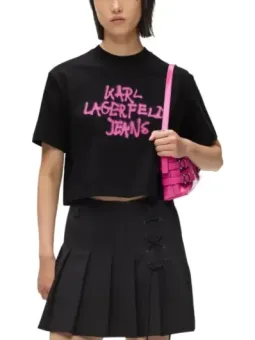 Karl Lagerfeld Jeans Damen T-Shirt Schwarz | online kaufen