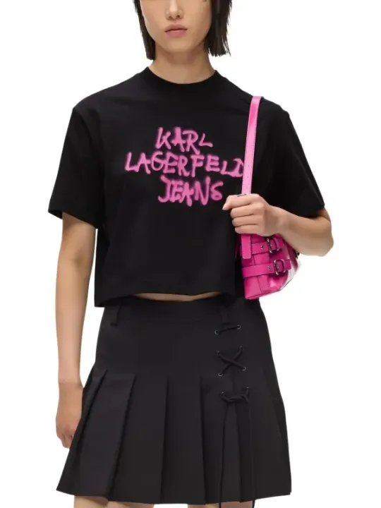 Karl Lagerfeld Jeans Damen T-Shirt Schwarz | online kaufen